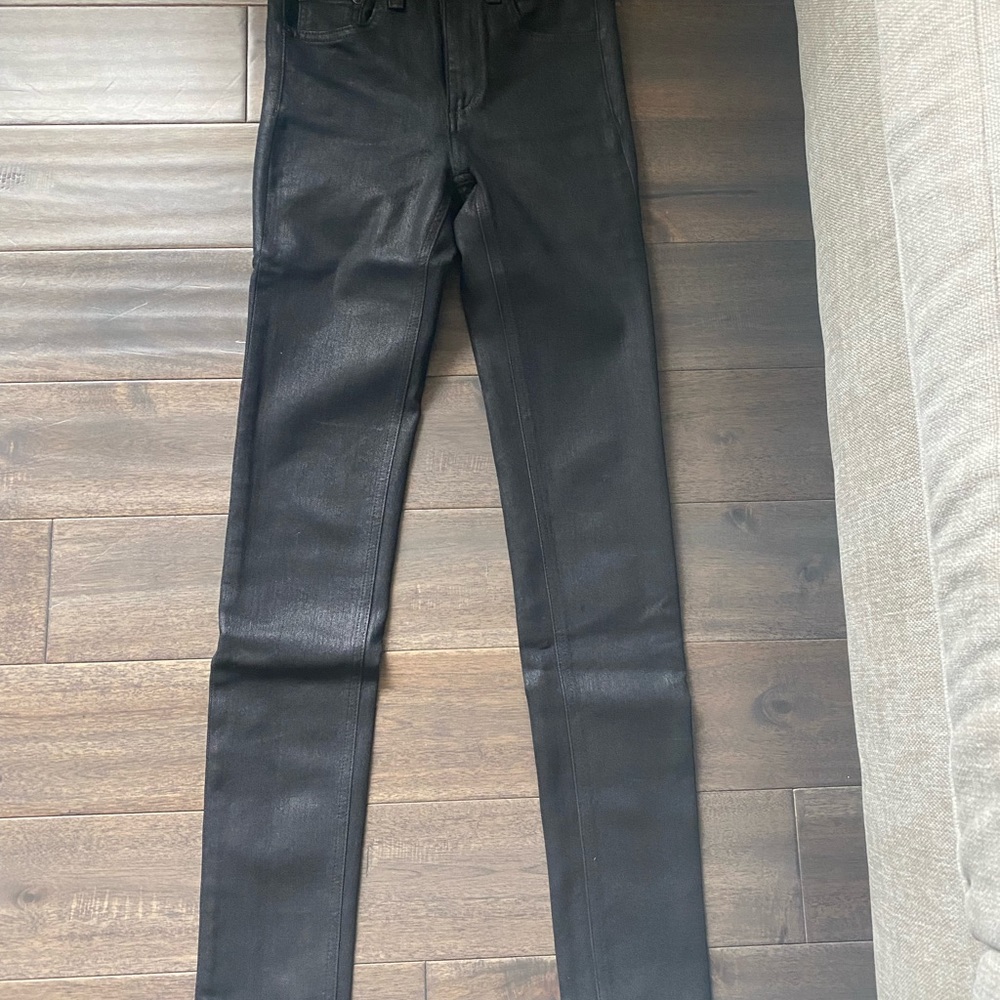 Brand new Rag & Bone skinny jeans (leather look)